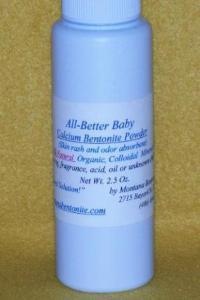 All-Better baby Powder in 2.5 oz. shaker bottle
